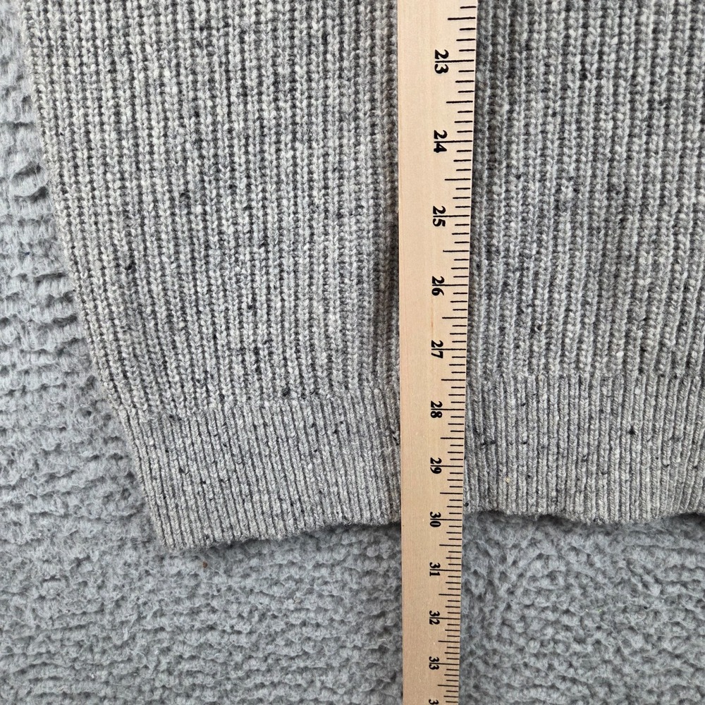 Flint and Tinder Donegal Sweater Mens 2XL Gray  Elbow Patches Lambswool Crewneck - Picture 7 of 8